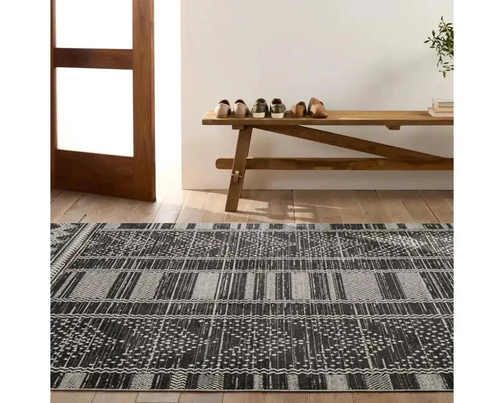 Nadine NDN02 Grey/Black Rug