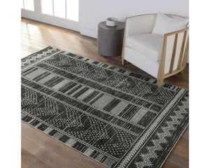 Nadine NDN02 Grey/Black Rug