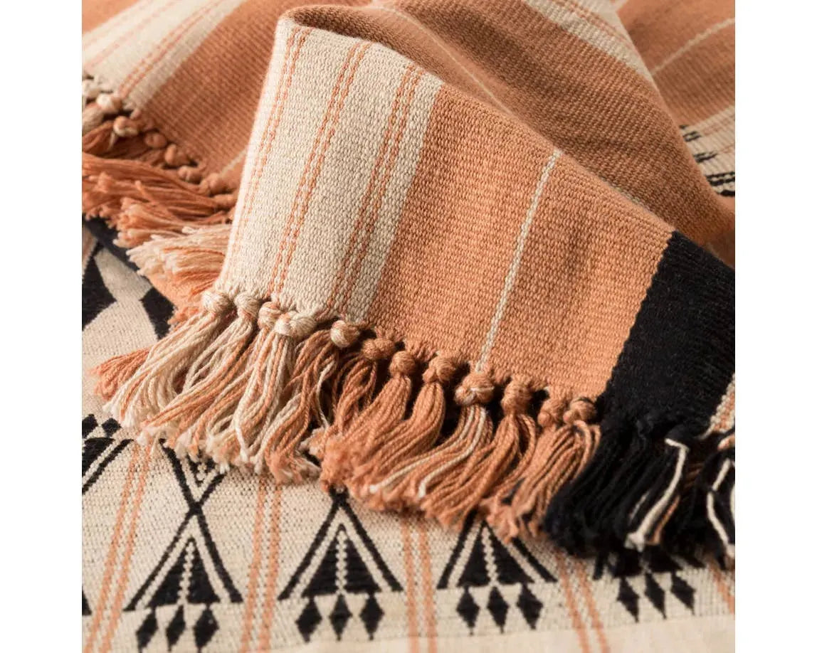 Nagaland Throw NGD01 Blush/Beige Throw Blanket