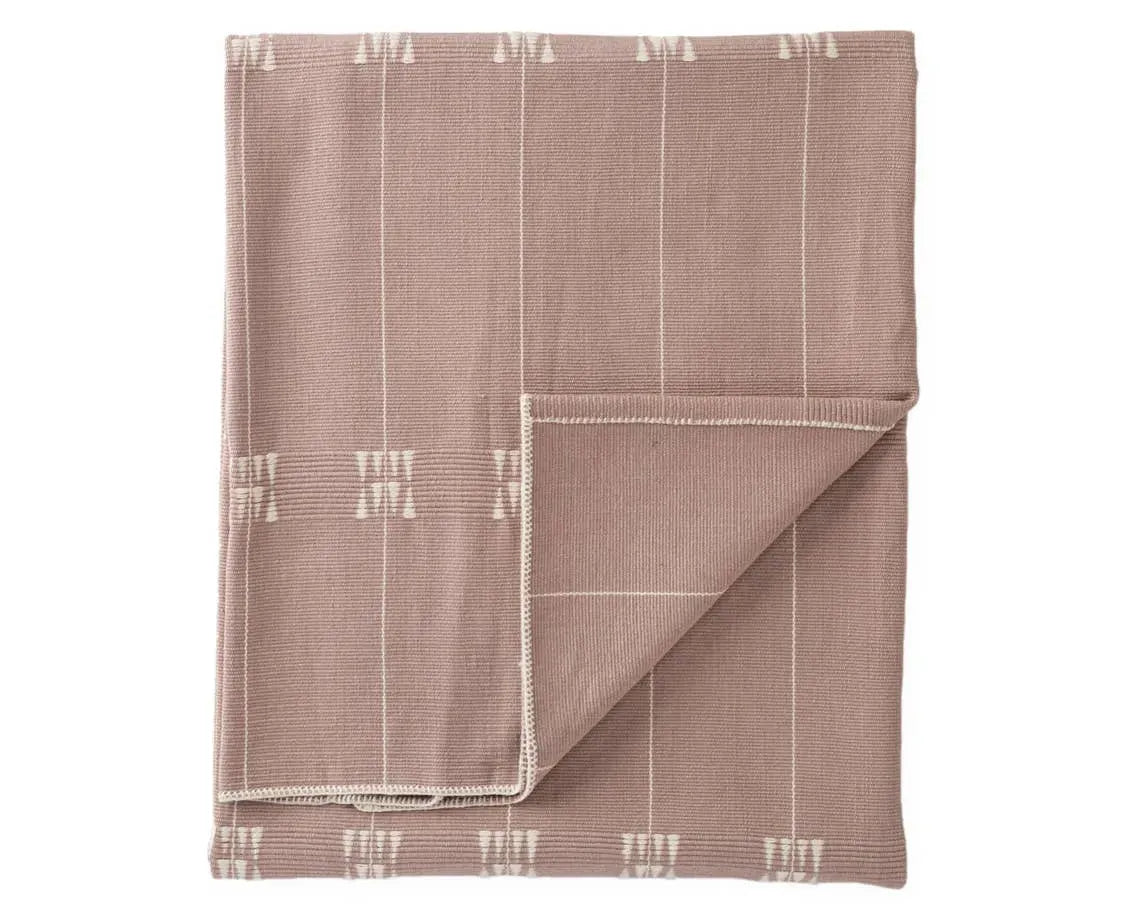 Nagaland Throw NGD03 Mauve/Cream Throw Blanket