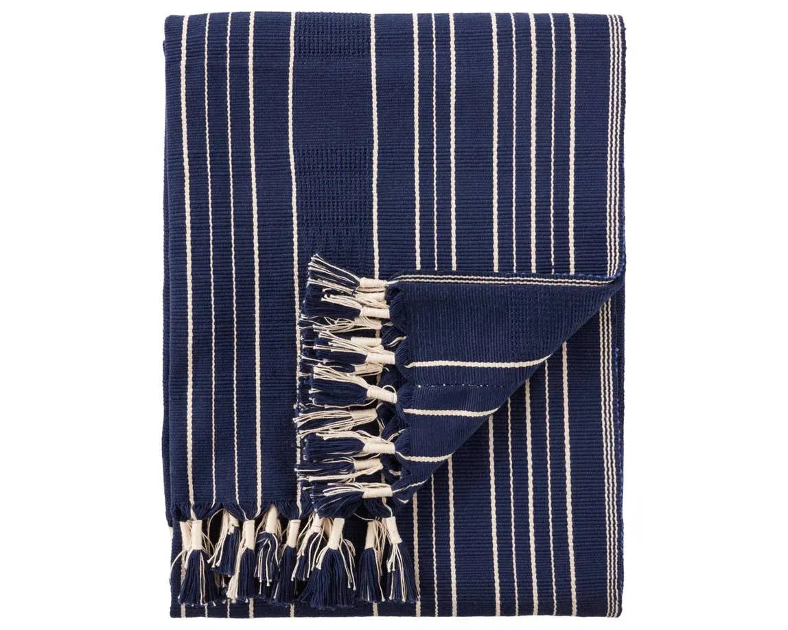 Nagaland Throw NGD06 Blue/Ivory Throw Blanket
