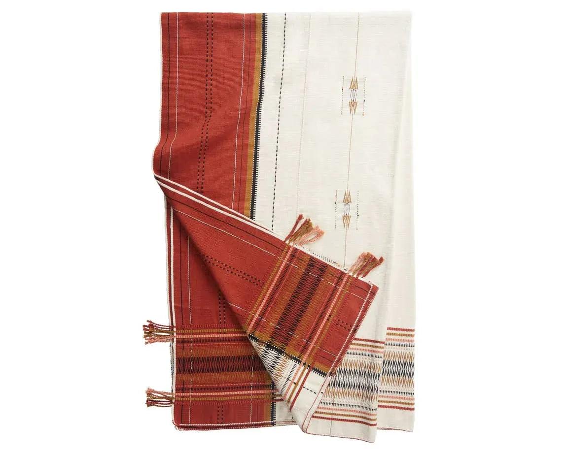Nagaland Throw NGD09 Red/Cream Throw Blanket
