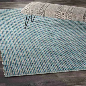 Natural 81433BIL Bleach/Ivory Blue Rug