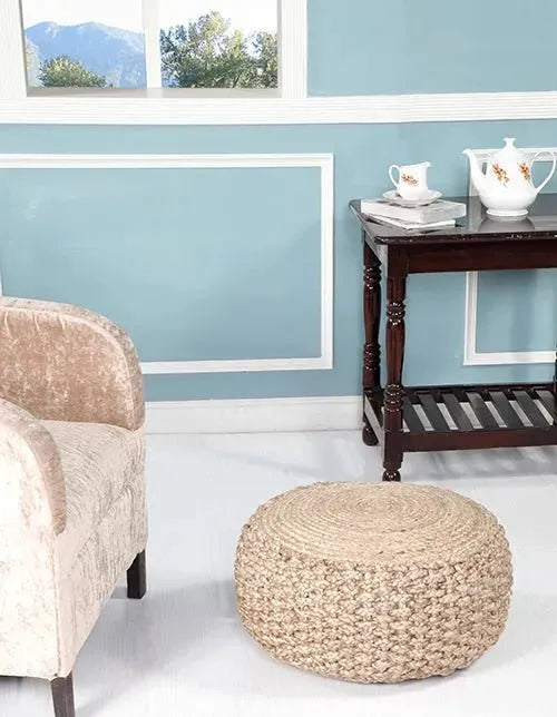 Natural Braided Jute LR99712 Pouf