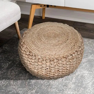 Natural Braided Jute LR99712 Pouf