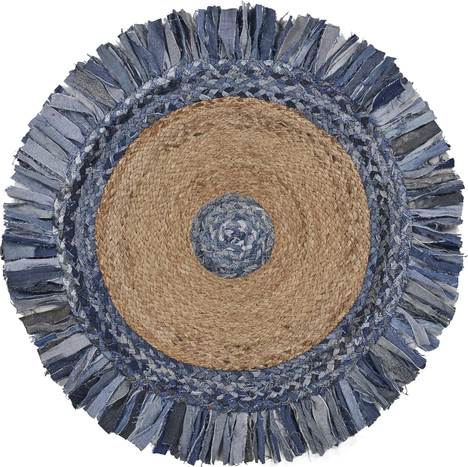 Natural Jute Lr03380 Denim Blue/Natural Rug