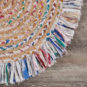 Natural Jute Lr03383 White/Multi/Natural Rug
