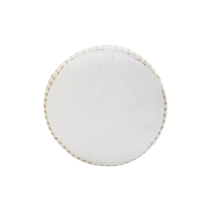 Natural Lr34029 White/Tan Pouf