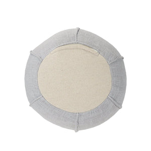 Natural Lr34030 Light Gray Pouf