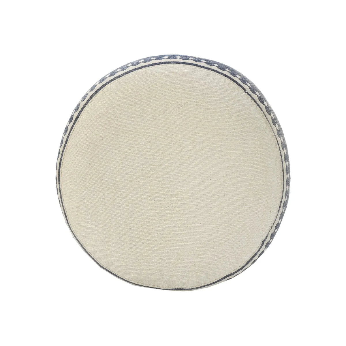 Natural Lr34031 Navy/Cream Pouf