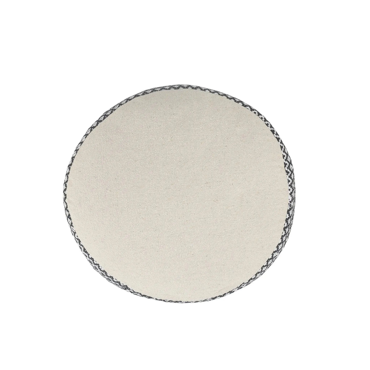 Natural Lr34032 Black/White Pouf