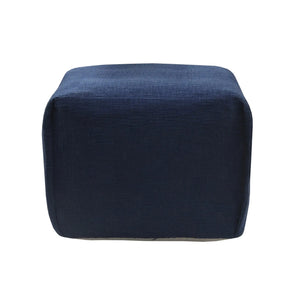 Natural Lr34033 Navy Pouf