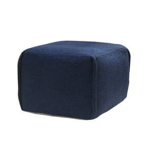 Natural Lr34033 Navy Pouf