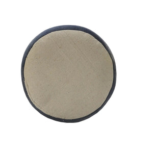 Natural Lr34034 Navy/White Pouf