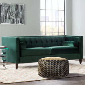 Natural Lr99761 Natural/Black Pouf