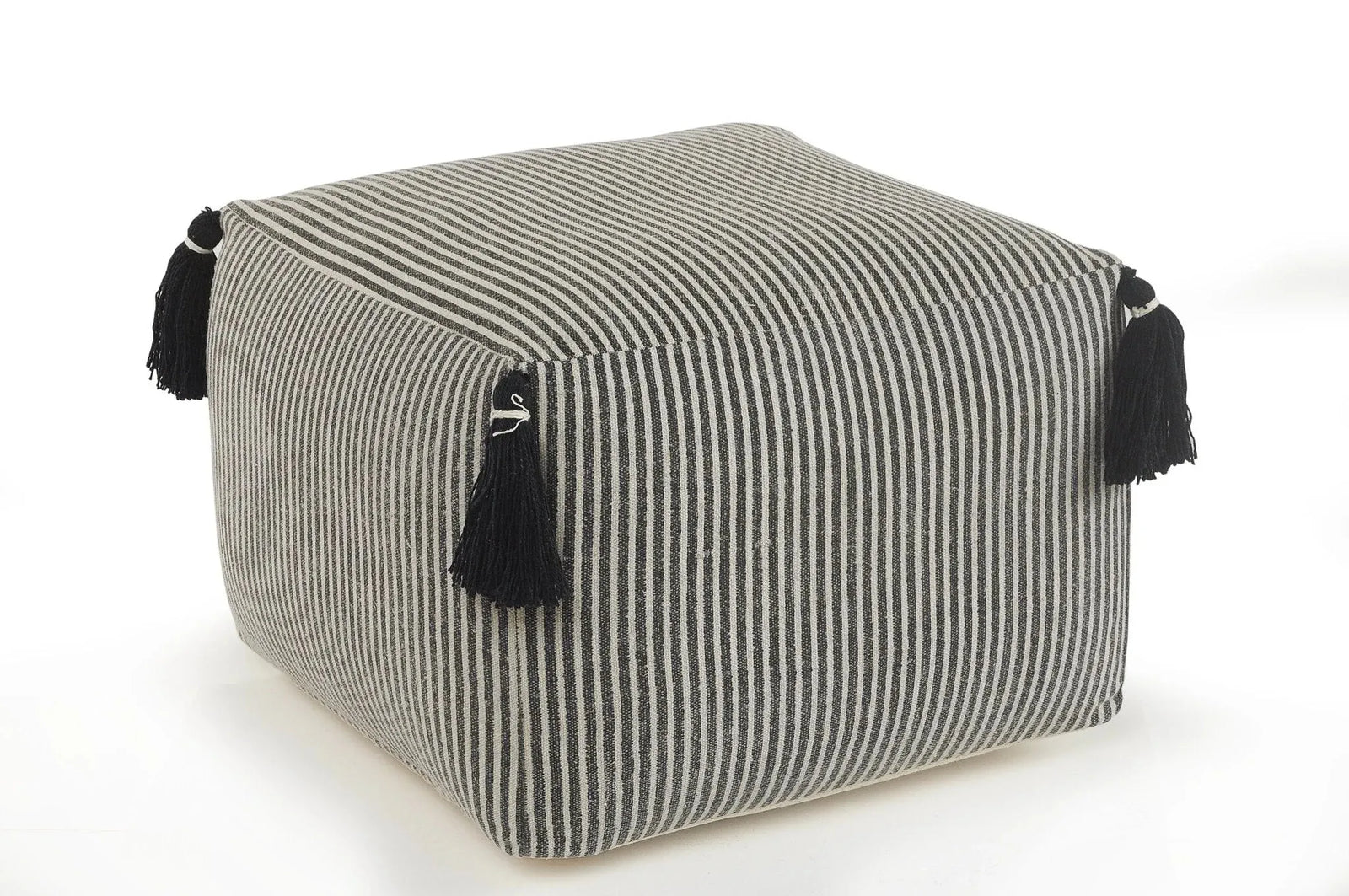 Natural Lr99763 Gray/Black  Pouf