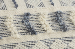 Natural Lr99764 Navy/Blue Pouf