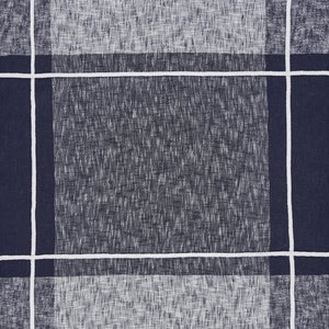 Navy and White Braided Plaid LR80167 Throw Blanket