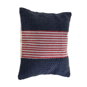 Navy Nautical Striped LR07429 Throw Pillow