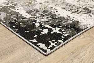 Nebulous 91L Abstract White Rug