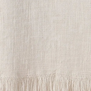 Nicole Curtis Pillow ZH127 Ivory Throw Blanket
