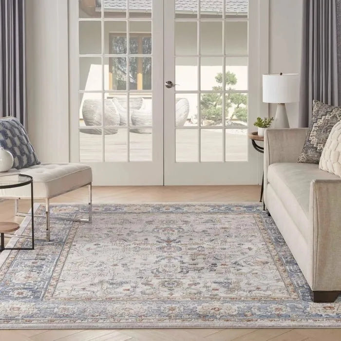 Nicole Curtis Series 4 SR402 Cream/Blue Rug