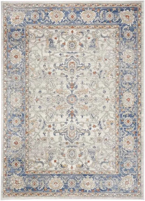 Nicole Curtis Series 4 SR402 Cream/Blue Rug