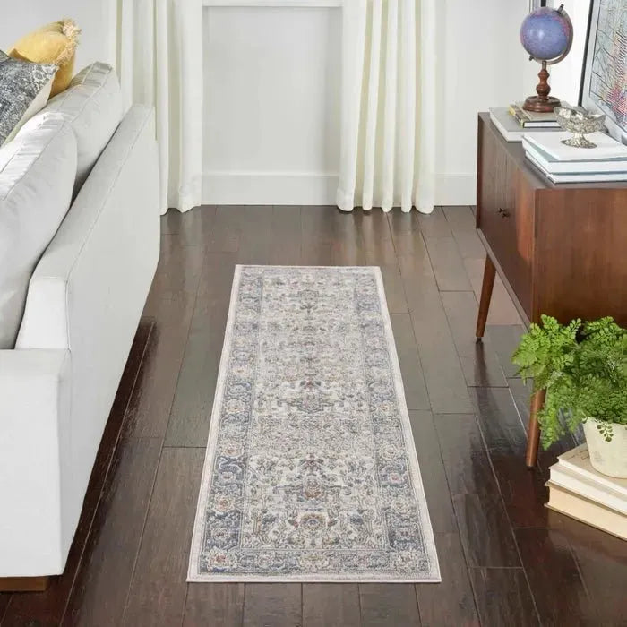 Nicole Curtis Series 4 SR402 Cream/Blue Rug