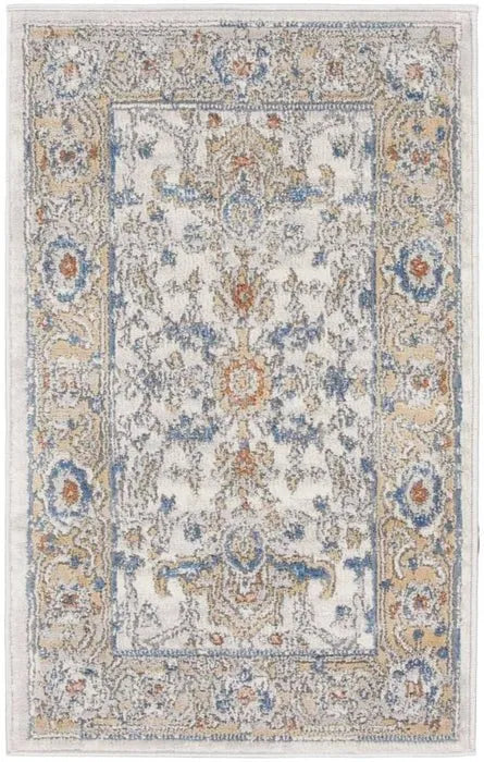 Nicole Curtis Series 4 SR402 Cream/Blue Rug