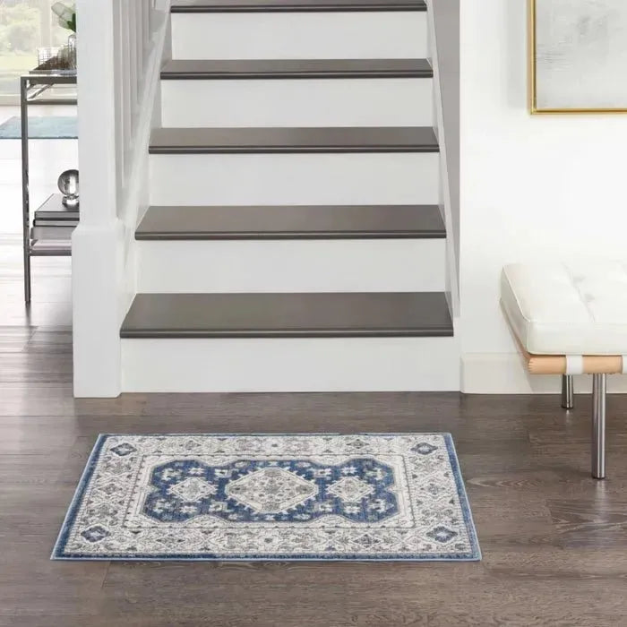 Nicole Curtis Series 4 SR403 Grey/Navy Rug