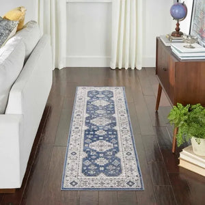 Nicole Curtis Series 4 SR403 Grey/Navy Rug