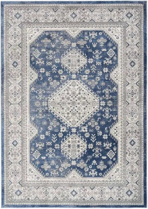 Nicole Curtis Series 4 SR403 Grey/Navy Rug