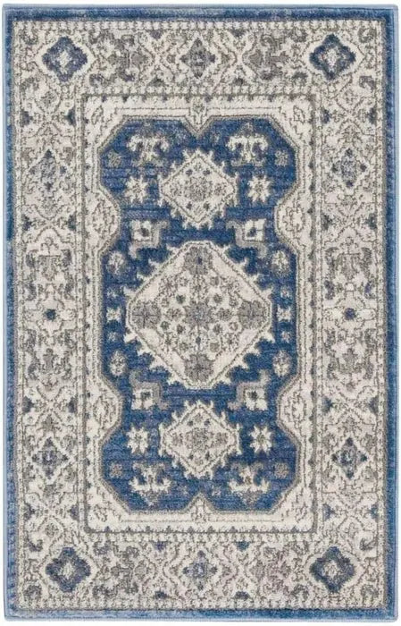 Nicole Curtis Series 4 SR403 Grey/Navy Rug
