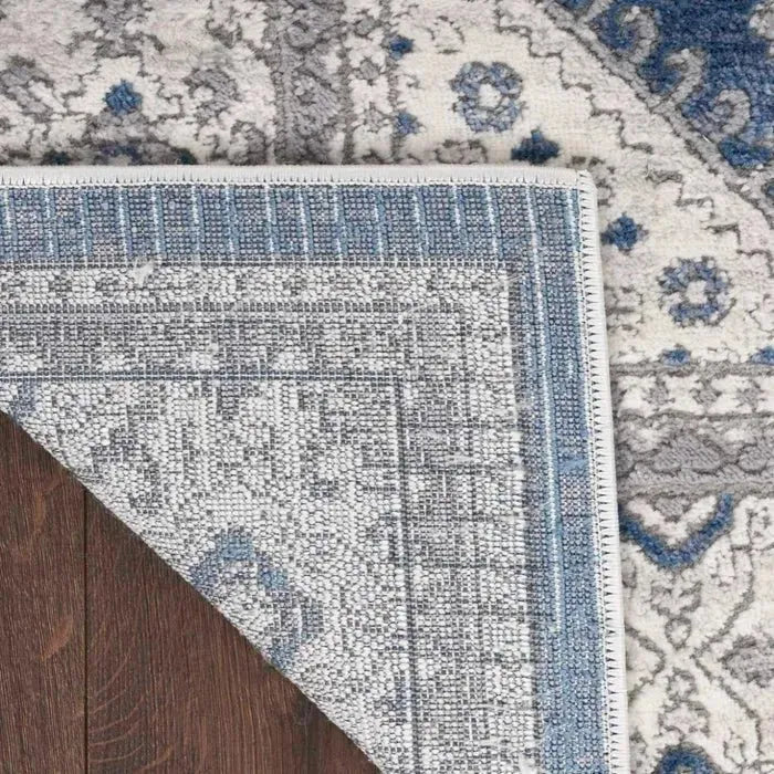 Nicole Curtis Series 4 SR403 Grey/Navy Rug