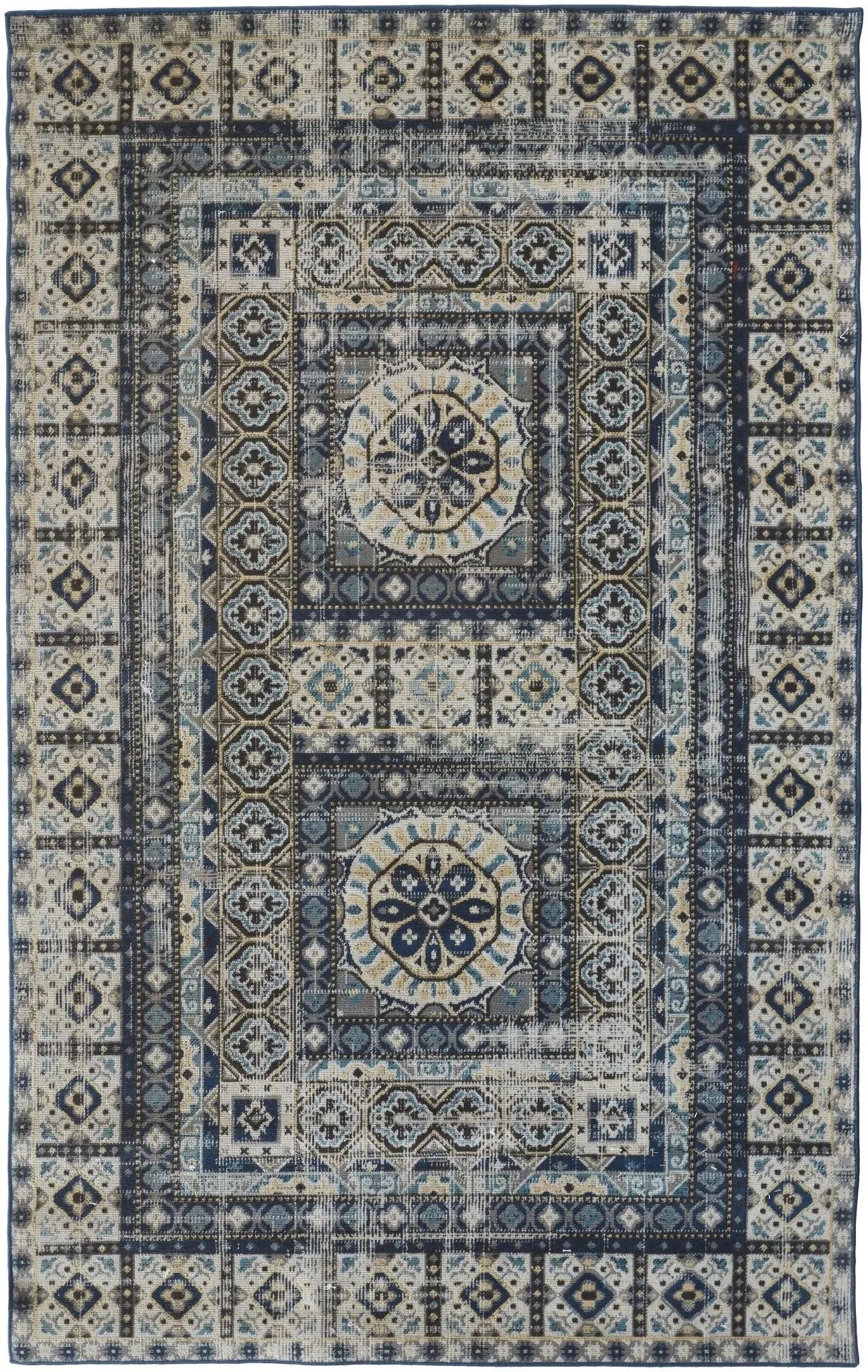 Nolan 39Byf Blue/Beige Rug