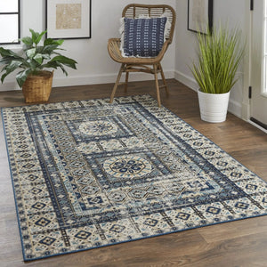 Nolan 39Byf Blue/Beige Rug