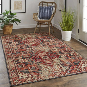 Nolan 39Bzf Red/Gray Rug