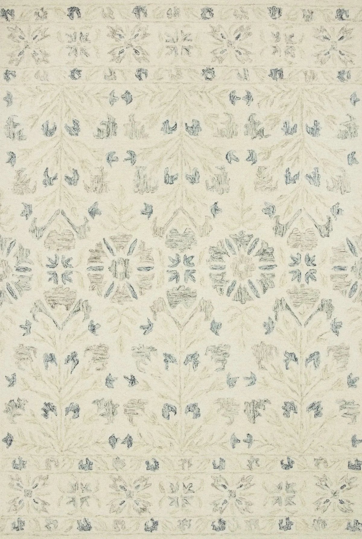 Norabel NOR-02 Ivory / Grey Rug