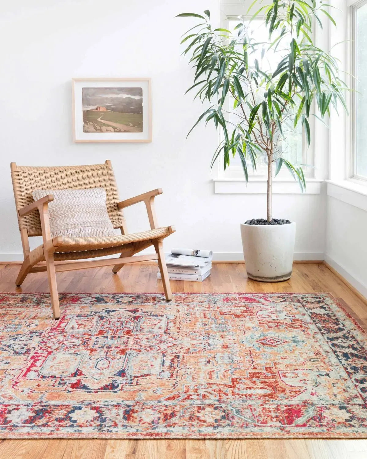 Nour NU-01 Lava/Navy Rug - Rug & Home