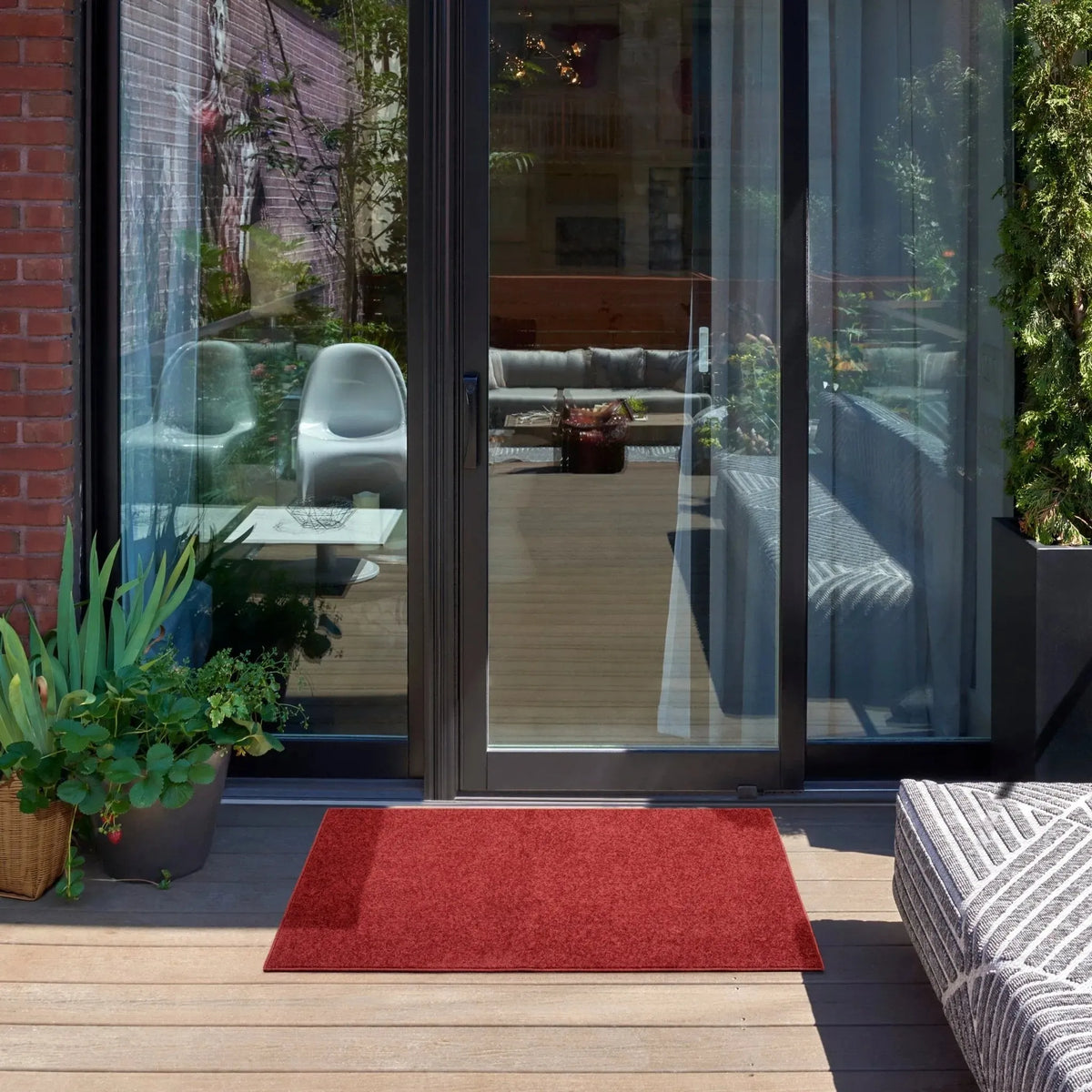 Nourison Essentials Nre01 Brick Red Rug