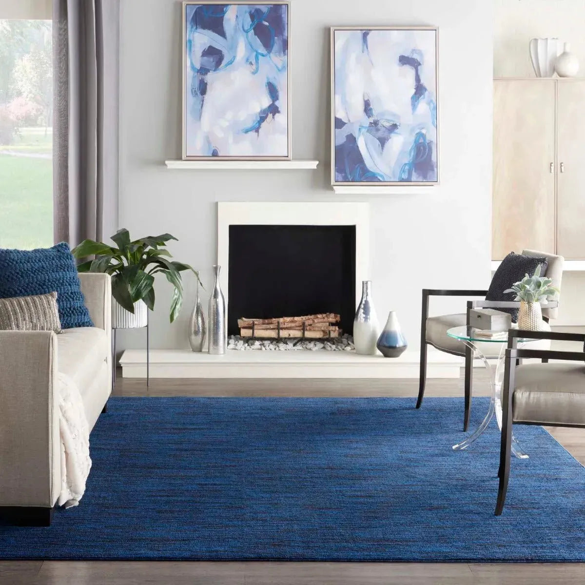 Nourison Essentials Nre01 Midnight Blue Rug