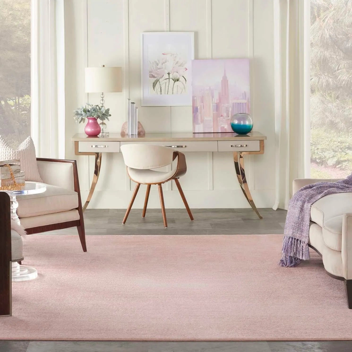 Nourison Essentials Nre01 Pink Rug