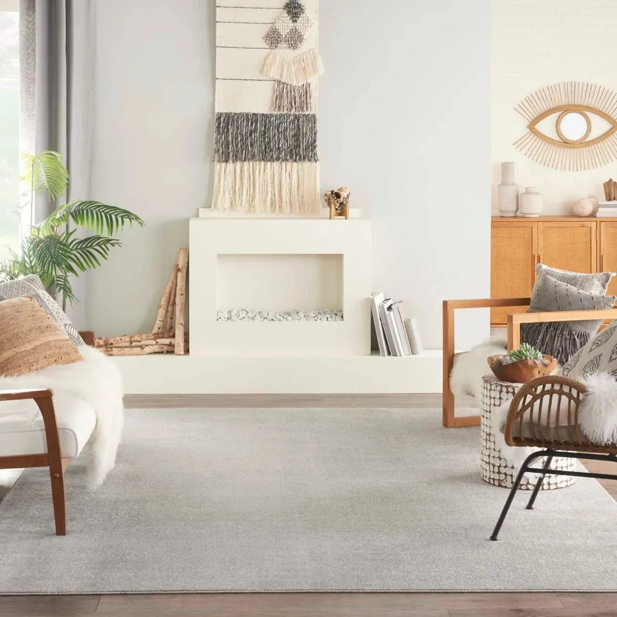 Nourison Essentials Nre01 Silver Grey Rug
