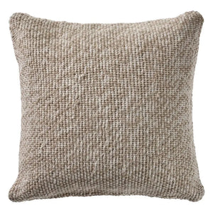 Oatmeal and Ivory Linen Woven LR07516 Throw Pillow