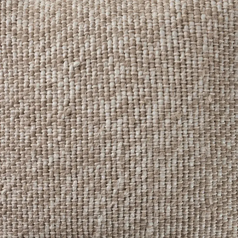 Oatmeal and Ivory Linen Woven LR07516 Throw Pillow