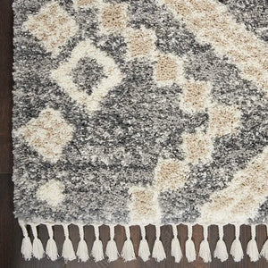 Oslo Shag OSL02 Grey/Ivory Rug