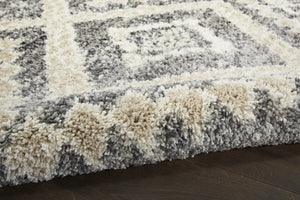 Oslo Shag OSL02 Grey/Ivory Rug