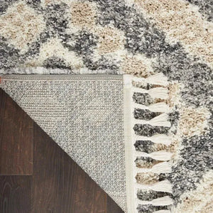 Oslo Shag OSL02 Grey/Ivory Rug