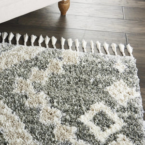 Oslo Shag OSL02 Grey/Ivory Rug