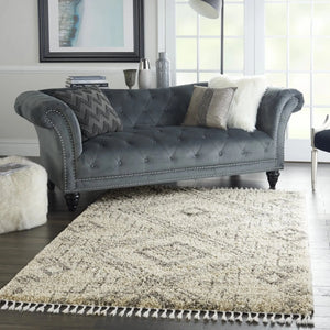 Oslo Shag OSL02 Ivory/Grey Rug